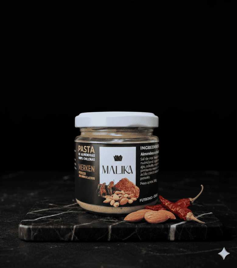 PASTA DE ALMENDRAS FUEGO MAPUCHE AL MERKEN MALIKA